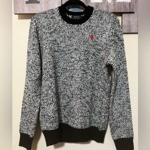 Ralph Lauren Knitted Black and White Sweater, size L, NWT